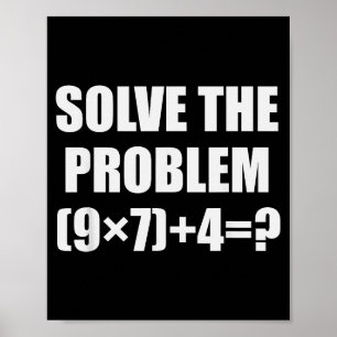 Póster Resolver El Problema Divertido 67 Meme Brainrot Pr