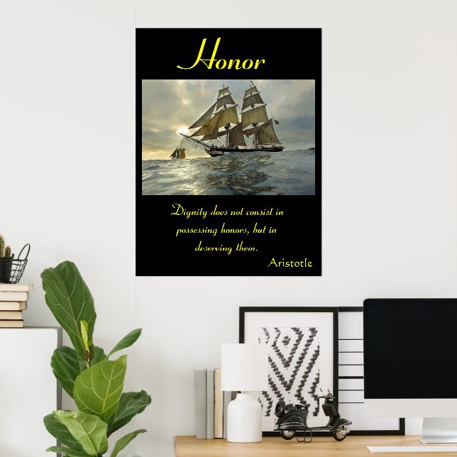 Póster Resonancias de honor dentro de horizontes oceánico (Oficina en casa)