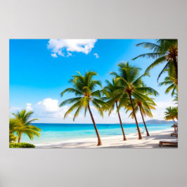 Póster Resort de playa tropical de lujo