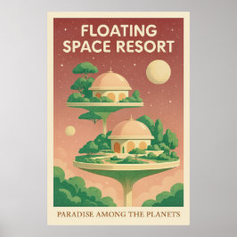 Póster Resort Espacial Flotante