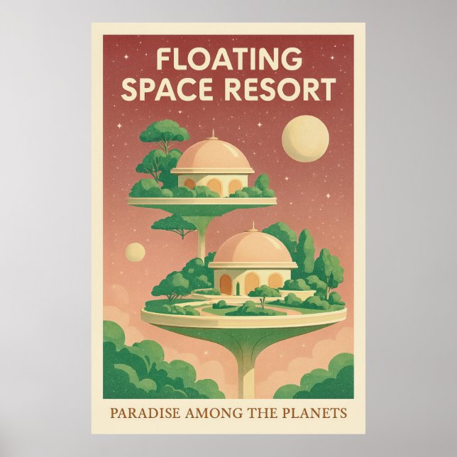 Póster Resort Espacial Flotante (Frente)