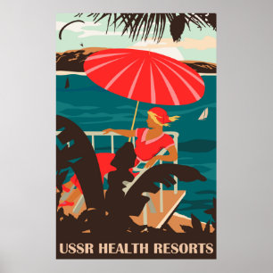 Póster Resorts de Salud de la URSS