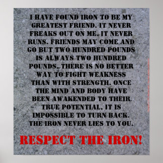 Póster Respect The Iron