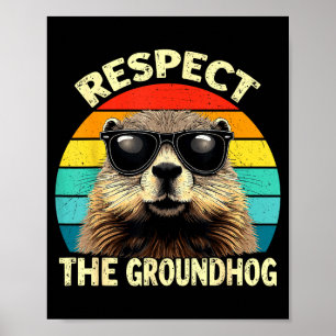 Póster Respetar al amante del roedor vintage animal tierr