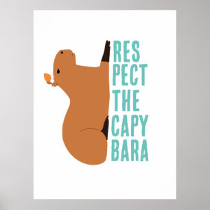 Póster Respetar al capibara
