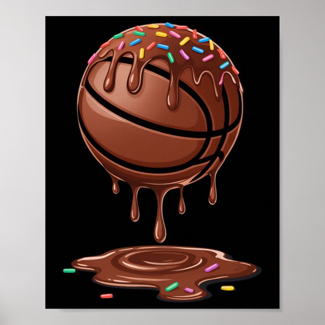 Póster Respetar el chorrito de chocolate con sprinkles Sk (Frente)
