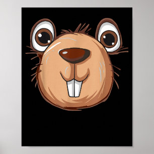 Póster Respetar el día de la marmota Disfraz de animal