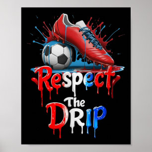 Póster Respetar el estilo de calle de graffiti de fútbol 
