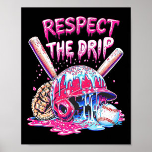 Póster Respetar El Goteo Bysebyll Home Plate Helado Goteo