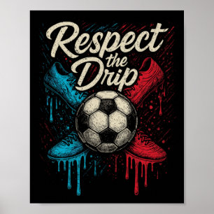 Póster Respetar El Goteo Fútbol Byll Calzado Niños Adoles