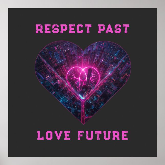 Póster Respetar el pasado, amar el futuro Diseño (Frente)