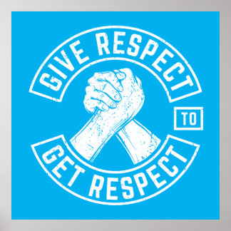 Póster Respetar El Respeto De MC Biker Inspirador