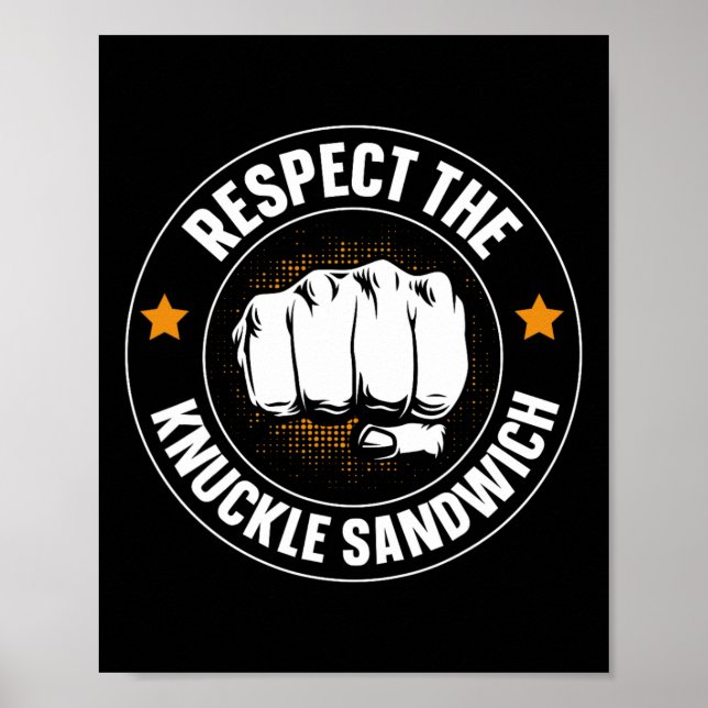 Póster Respetar El Sandwich De Knuckle (Frente)