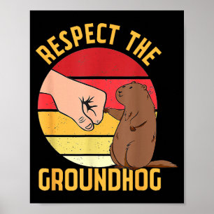 Póster Respetar la camisa del marmota divertido Marmota s