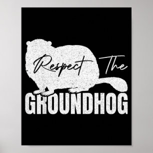 Póster Respetar la marmota animal marmota marmotas