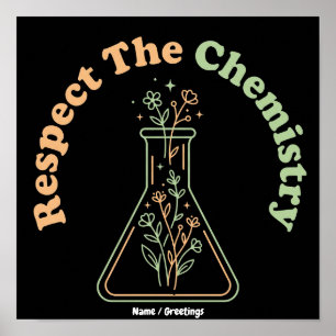 Póster Respetar La Química Retro Botánica Ciencia