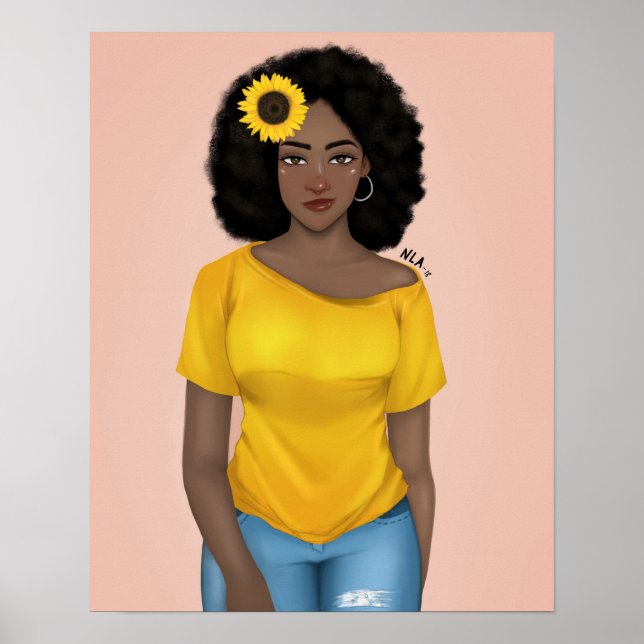 Póster Respetar y proteger a la mujer negra (Frente)