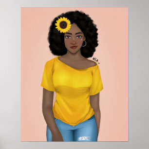 Póster Respete y proteja a la mujer negra