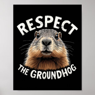 Póster Respeto A La Celebración Del Día De La Groundhog C
