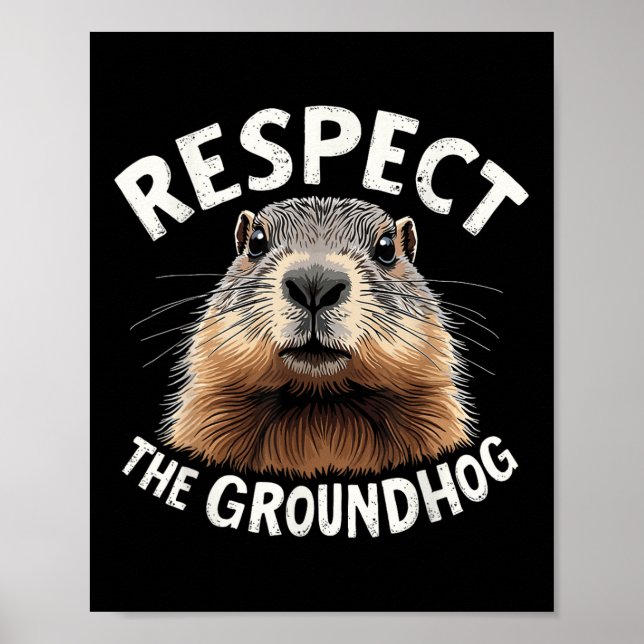 Póster Respeto A La Celebración Del Día De La Groundhog C (Frente)