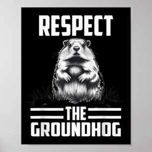Póster Respeto a la celebración del Día de la Marmota