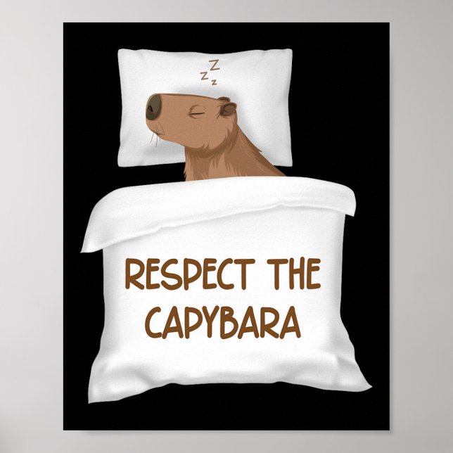 Póster Respeto a la huida oficial del Capybara (Frente)