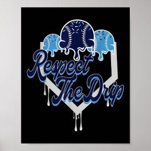 Póster Respeto A La Placa De Béisbol Con Rociación