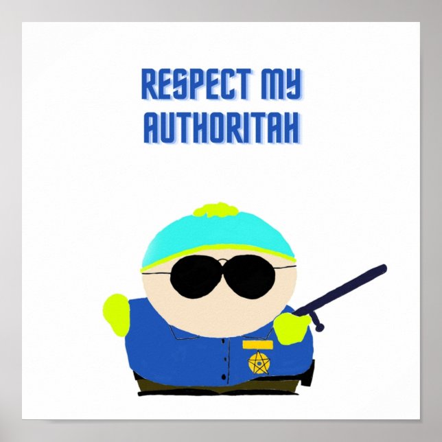 Póster Respeto a mi autoridad (Frente)
