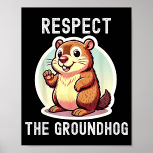 Póster Respeto Al Susurrador De Marmota Humor Divertido V