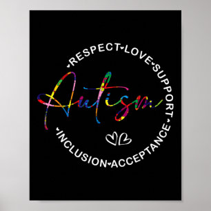 Póster Respeto Amor Apoyo Mes de Concientización sobre el
