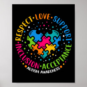 Póster Respeto Apoyo al Amor Inclusión Autismo del Rompec