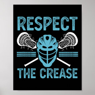Póster Respeto El Crease Gracioso Lacrosse Player Lax Goa