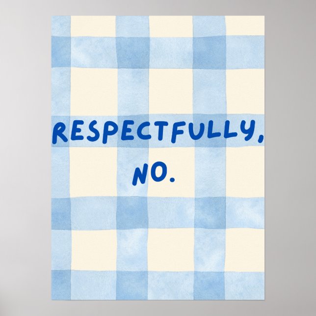 Póster Respetuosamente, No. Cartel (Frente)