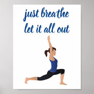 Póster Respira, deja que todo salga yoga