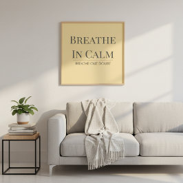 Póster Respira en Calma Frase | Afirmación de Atención Pl