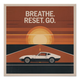 Póster Respira. Restablece. Ve