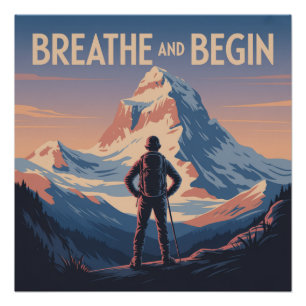 Póster Respira Y Comienza