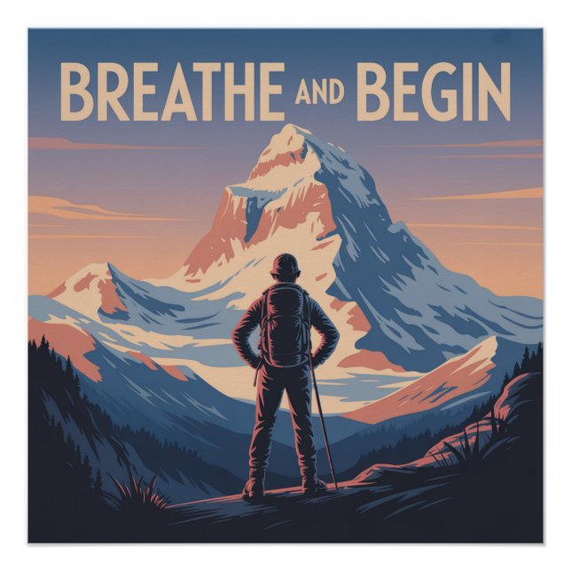 Póster Respira Y Comienza (Anverso)