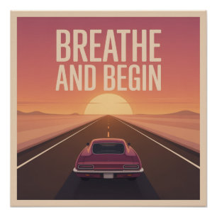Póster Respira Y Comienza