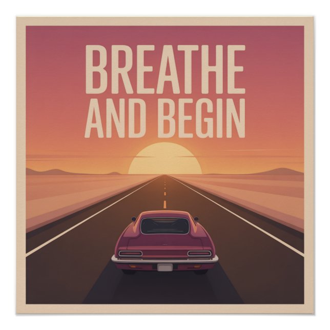 Póster Respira Y Comienza (Anverso)