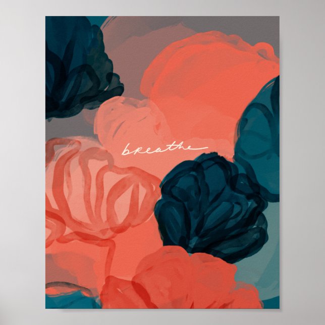 Póster "Respirar" Abstract Floral (Frente)