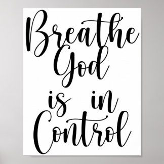 Póster Respirar Dios está en control