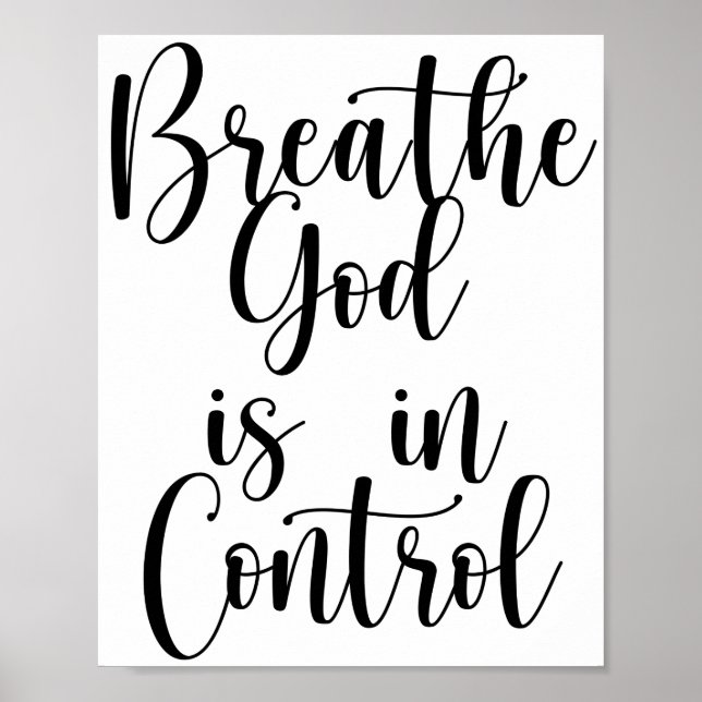 Póster Respirar Dios está en control (Frente)
