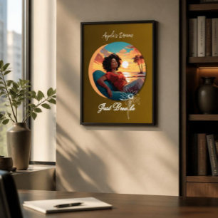 Póster Respirar por mujer afroamericana