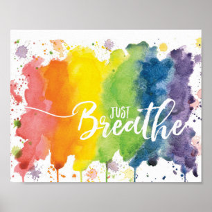 Póster Respirar solo - Arcoiris