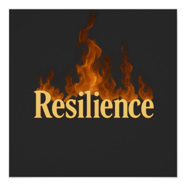 Póster Resplandeciente fuego de resiliencia (Anverso)