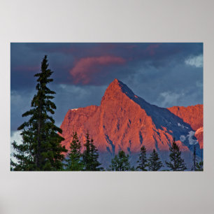 Póster Resplandor Alpino En Las Montañas Rocosas Canadien