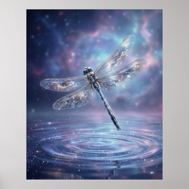 Póster Resplandor Cósmico de Dragonfly Estelar (Frente)