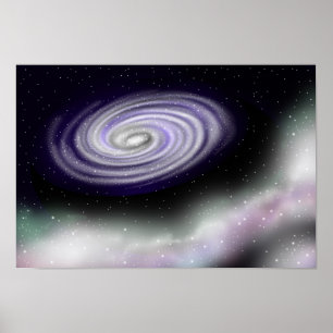 Póster Resplandor de la galaxia púrpura.