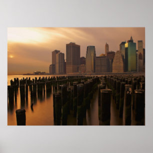 Póster Resplandor de la puesta del sol durante los cielos